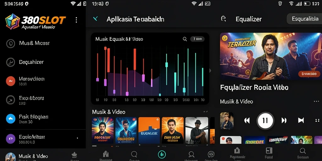 Antarmuka intuitif 380SLOT dengan pengaturan Equalizer yang lengkap.