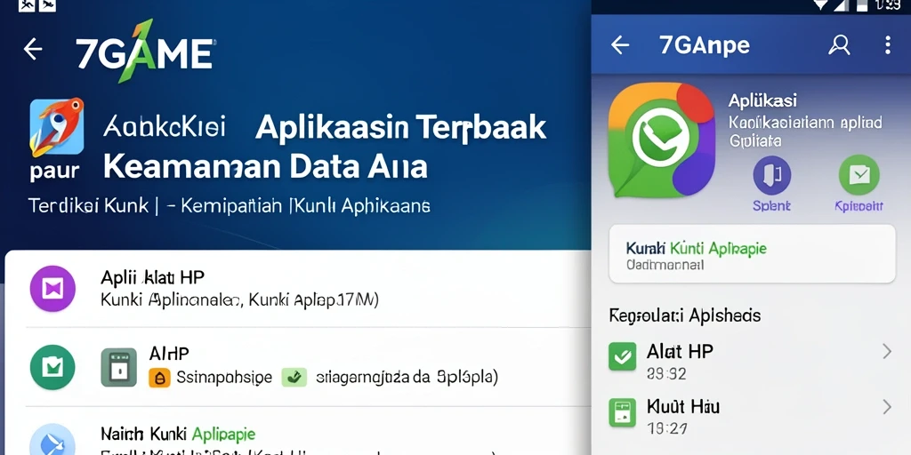 Tampilan utama 7GAME dengan berbagai opsi penguncian aplikasi.