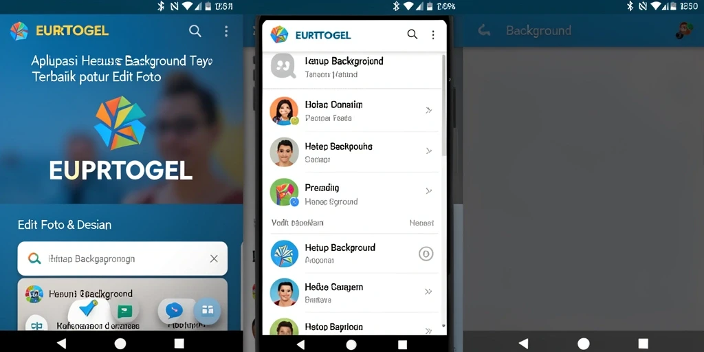 Tampilan antarmuka aplikasi EUROTOGEL saat menghapus background foto.