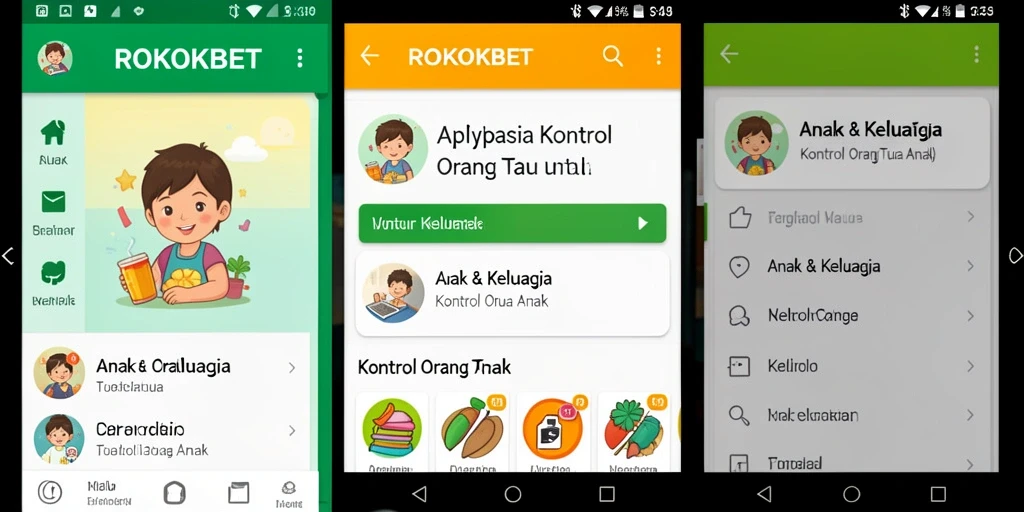 Antarmuka ROKOKBET yang memudahkan kontrol orang tua.